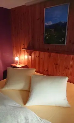 Ein Bett oder Betten in einem Zimmer der Unterkunft Hotel Nufenen