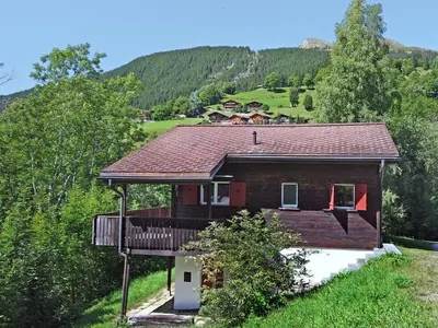 Ein allgemeiner Bergblick oder ein Berglick von des Chalets aus