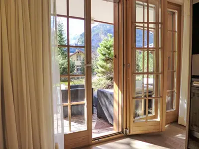 Ein allgemeiner Bergblick oder ein Berglick von der Ferienwohnung aus