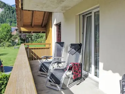Ein Balkon oder eine Terrasse in der Unterkunft Apartment Oberei by Interhome