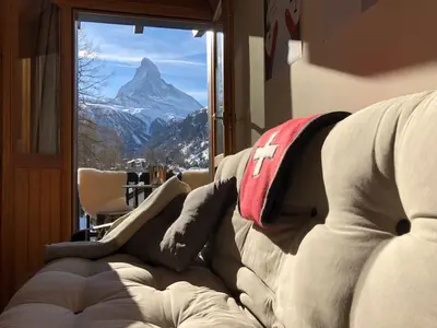 Ein allgemeiner Bergblick oder ein Berglick von der Ferienwohnung aus