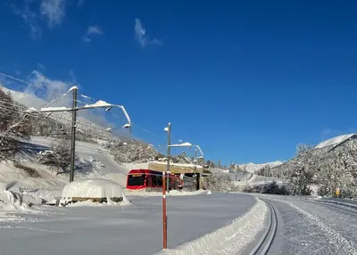 Haus Bortis im Winter