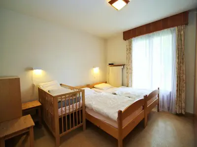 Ein Bett oder Betten in einem Zimmer der Unterkunft Bright Chalet with Terrace