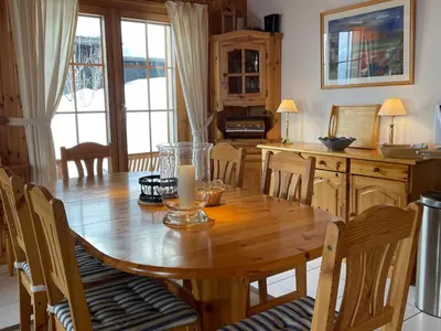 Ein Sitzbereich in der Unterkunft Chalet Michele Alpage