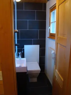 Ein Badezimmer in der Unterkunft Chalet Sandrine