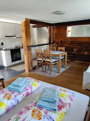 Küche/Küchenzeile in der Unterkunft Little Chalet Pirelli 1783