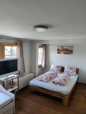 Ein Bett oder Betten in einem Zimmer der Unterkunft Little Chalet Pirelli 1783