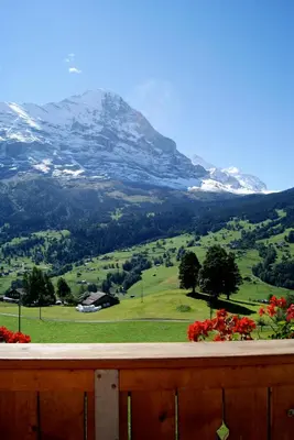 Ein allgemeiner Bergblick oder ein Berglick von der Ferienwohnung aus
