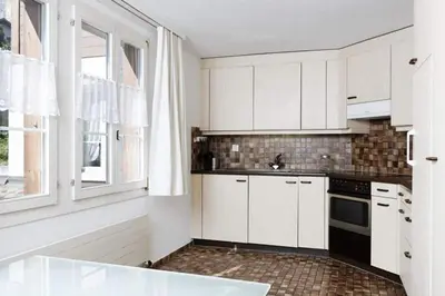 Küche/Küchenzeile in der Unterkunft Ferienwohnung Bahnhöfli