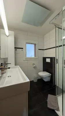 Ein Badezimmer in der Unterkunft am Bärgbach DG