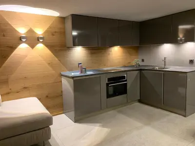 Küche/Küchenzeile in der Unterkunft Kirchplatz Apartment Lupus & Cervus