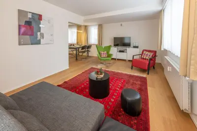 Ein Sitzbereich in der Unterkunft Haus Darioli