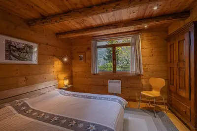 Ein Bett oder Betten in einem Zimmer der Unterkunft Chalet Les Rindes