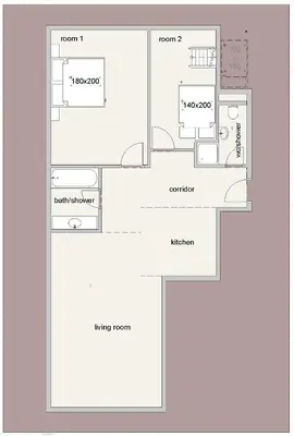 Grundriss der Unterkunft Ferienwohnung Ankerplatz