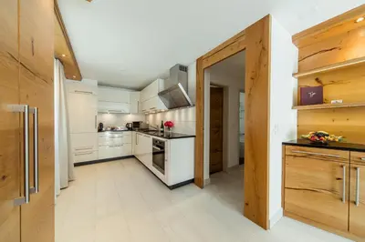 Küche/Küchenzeile in der Unterkunft Chalet Sonnegg