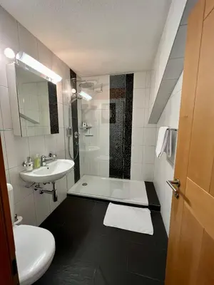 Ein Badezimmer in der Unterkunft Silberhorn