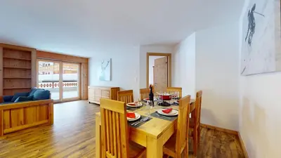 Ein Sitzbereich in der Unterkunft Les Mayens MA 002 - LUXURY apartment 6 pers