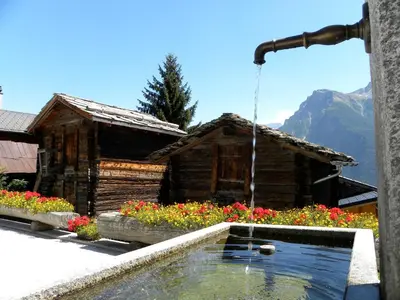 Ein allgemeiner Bergblick oder ein Berglick von der Ferienwohnung aus