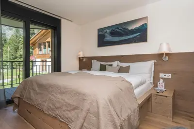 Ein Bett oder Betten in einem Zimmer der Unterkunft Apartment in Chalet Pizzo Fiamma