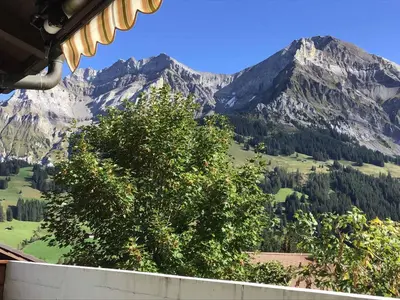Ein allgemeiner Bergblick oder ein Berglick von der Ferienwohnung aus