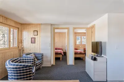 Ein Bett oder Betten in einem Zimmer der Unterkunft Chalet Krokus