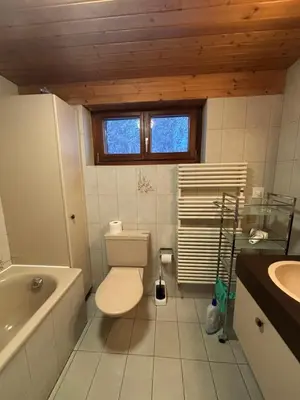 Ein Badezimmer in der Unterkunft FREE Bus Winter Haus Loree