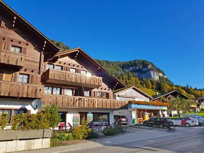 Ein allgemeiner Bergblick oder ein Berglick von der Ferienwohnung aus