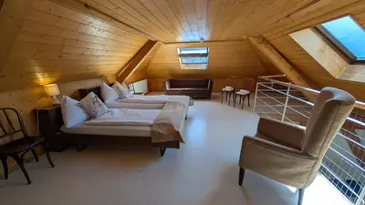Ein Sitzbereich in der Unterkunft Hotel Harder Minerva
