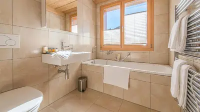Ein Badezimmer in der Unterkunft Chalet Luna