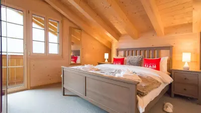 Ein Bett oder Betten in einem Zimmer der Unterkunft Chalet Aberot