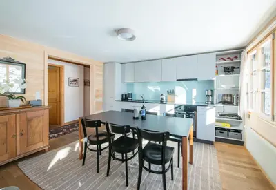 Küche/Küchenzeile in der Unterkunft Chalet Arven