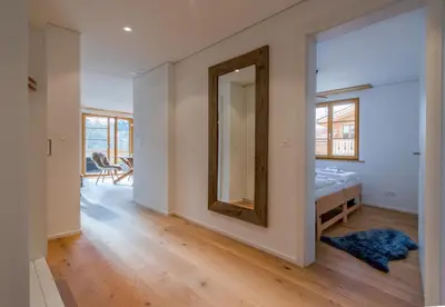 Ein Bett oder Betten in einem Zimmer der Unterkunft Panoramapark Soleil Chalet B