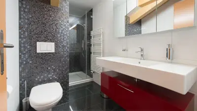 Ein Badezimmer in der Unterkunft Panoramapark Soleil Chalet D