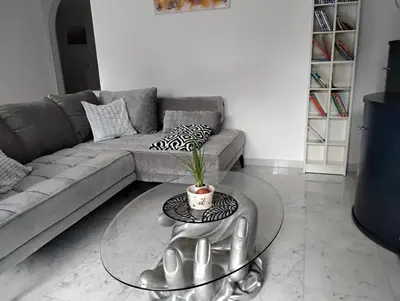 Ein Sitzbereich in der Unterkunft Appartement Lehnbach