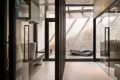 Ein Sitzbereich in der Unterkunft SCHLOSS Zermatt - CBD & Adaptogenic Spa and Sport Hotel