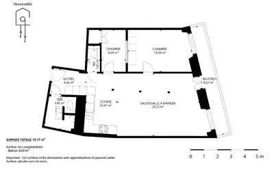 Grundriss der Unterkunft Beautiful apartment in the heart of the old city