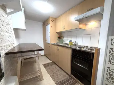 Küche/Küchenzeile in der Unterkunft Chalet-Etage Mitten im Dorf