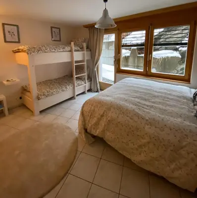 Ein Bett oder Betten in einem Zimmer der Unterkunft Studio Brunnmatt