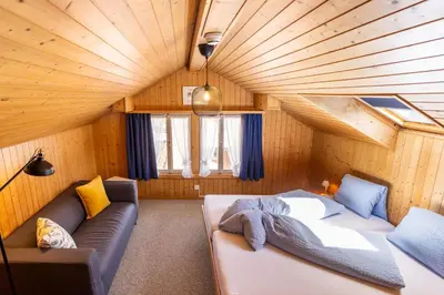 Ein Bett oder Betten in einem Zimmer der Unterkunft Seehotel Sternen