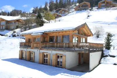 Chalet Magrappe, accès direct à la piste des Mayens de Veysonnaz im Winter
