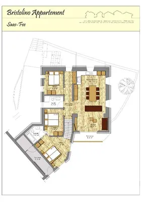Grundriss der Unterkunft Apartment Bristolino