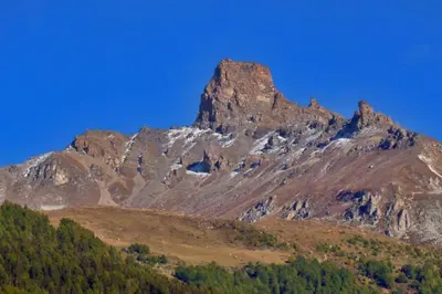 Ein allgemeiner Bergblick oder ein Berglick von der Ferienwohnung aus
