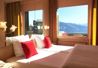 Ein Bett oder Betten in einem Zimmer der Unterkunft Hôtel de la Forêt