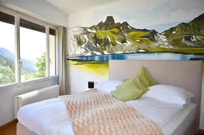 Ein Bett oder Betten in einem Zimmer der Unterkunft Hostellerie d'Orzival