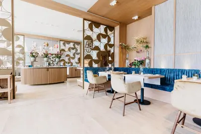 Ein Sitzbereich in der Unterkunft BEATUS Wellness- & Spa-Hotel