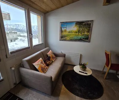 Ein Sitzbereich in der Unterkunft Chalet Lilo New Studio