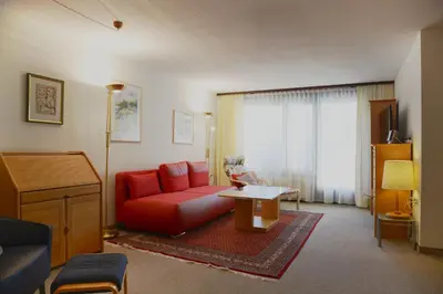 Ein Sitzbereich in der Unterkunft Apartment Enzian mit Mitbenutzung SPA & Wellness - GRIWA RENT AG