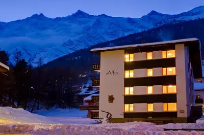 Ein allgemeiner Bergblick oder ein Berglick von der Ferienwohnung aus