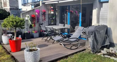 Das Gebäude in dem sich die Ferienwohnung befindet