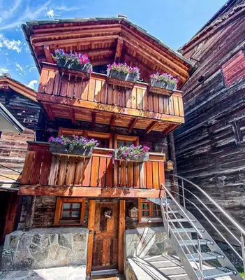 Ein Balkon oder eine Terrasse in der Unterkunft Zermatterchalet